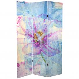 6 ft. Tall Double Sided Love Blossom Canvas Room Divider