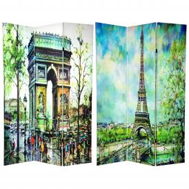 6 ft. Tall Double Sided Paris Room Divider