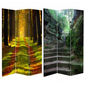 6 ft. Tall Double Sided Trail of Joy Canvas Room Divider