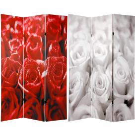 6 ft. Tall Double Sided Bouquet of Roses Room Divider