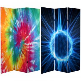 6 ft. Tall Tie Dye Canvas Room Divider