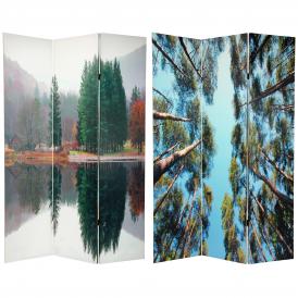 6 ft. Tall Double Sided Trees Room Divider
