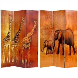 6 ft. Tall Giraffe & Elephant Room Divider