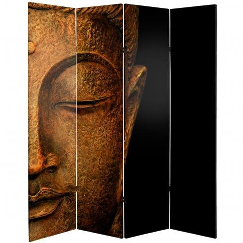 6 ft. Tall Buddha and Ganesh Canvas Room Divider
