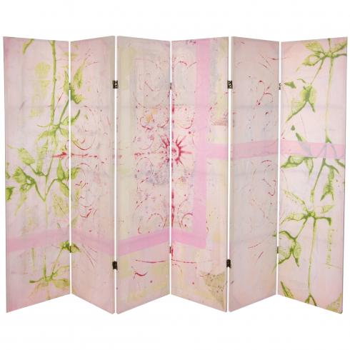 5&frac14; ft. Pink Harmony Canvas Room Divider