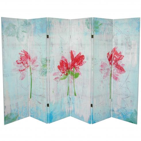 5&frac14; ft. Spring Morning Canvas Room Divider