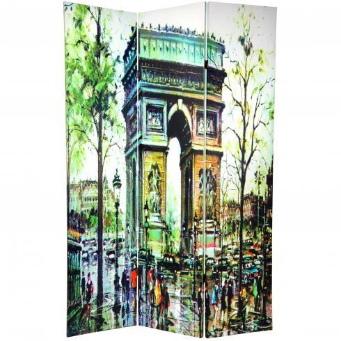 6 ft. Tall Double Sided Paris Room Divider