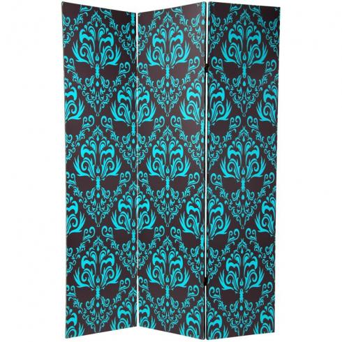 6 ft. Tall Double Sided Damask Room Divider