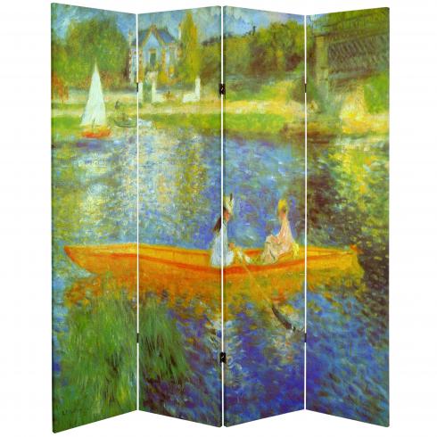 6 ft. Tall Works of Renoir Room Divider - The Seine/The Luncheon