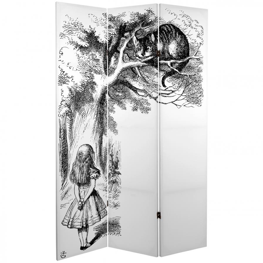 6 ft. Tall Alice in Wonderland Canvas Room Divider