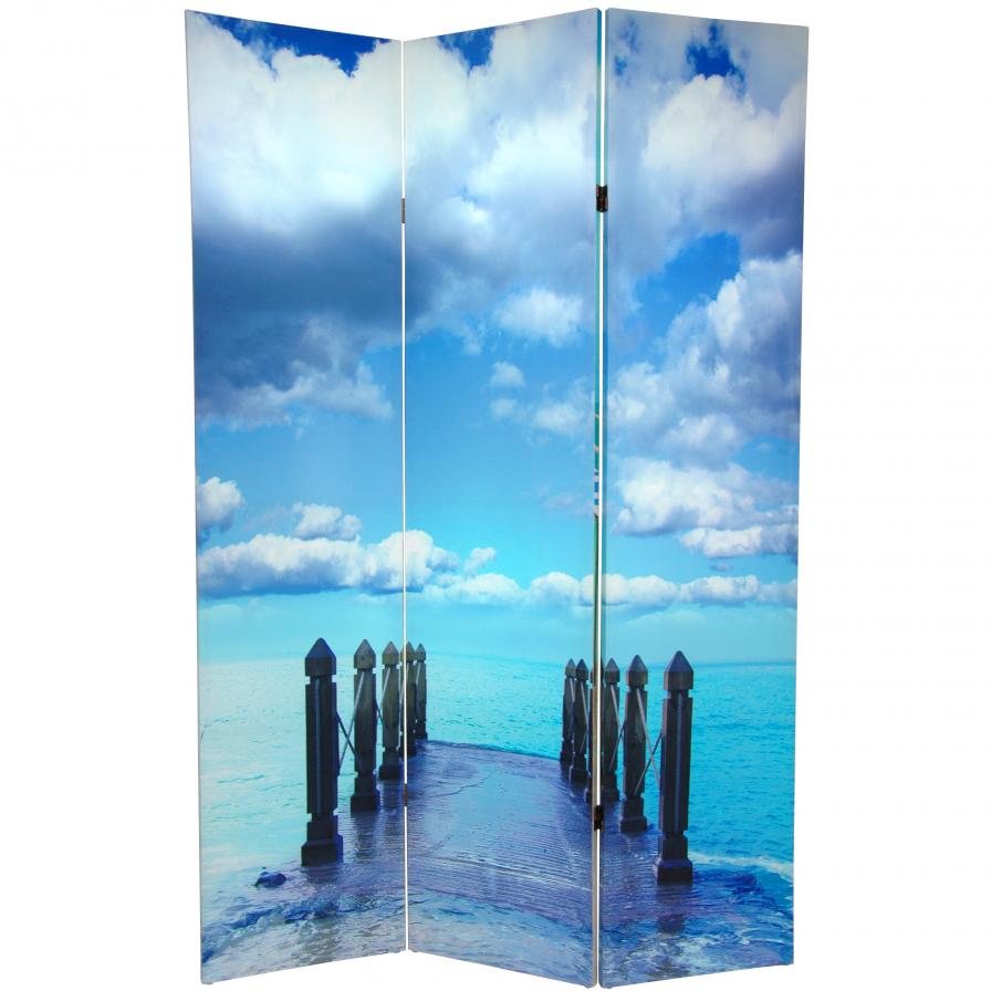 6 ft. Tall Double Sided Ocean Room Divider