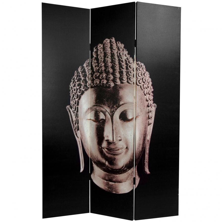 6 ft. Tall Buddha Canvas Room Divider