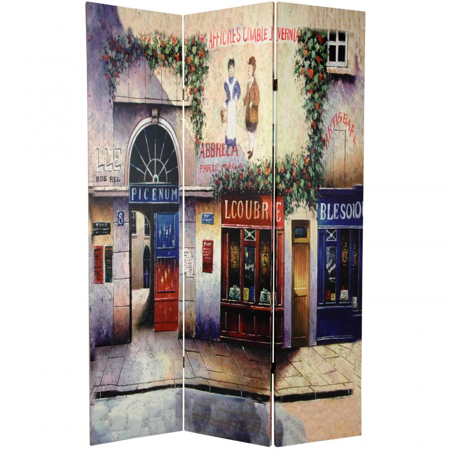 6 ft. Tall Double Sided Parisian Street Room Divider 6 ft. Tall Double Sided Parisian Street Room Divider