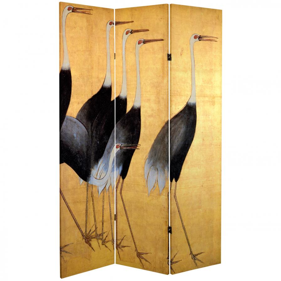 6 ft. Tall Cranes Room Divider