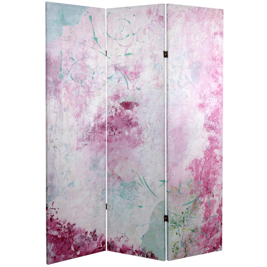 5 ft. Tall Pink Boudoir Canvas Room Divider