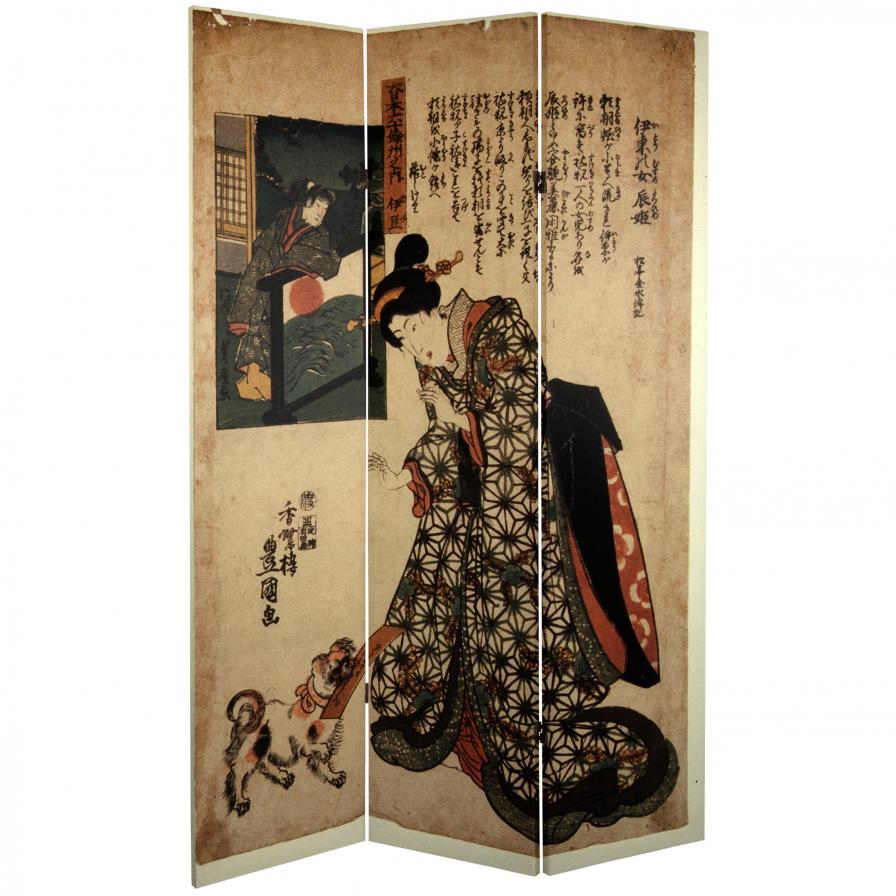 6 ft. Tall Japanese Figures Room Divider 6 ft. Tall Japanese Figures Room Divider