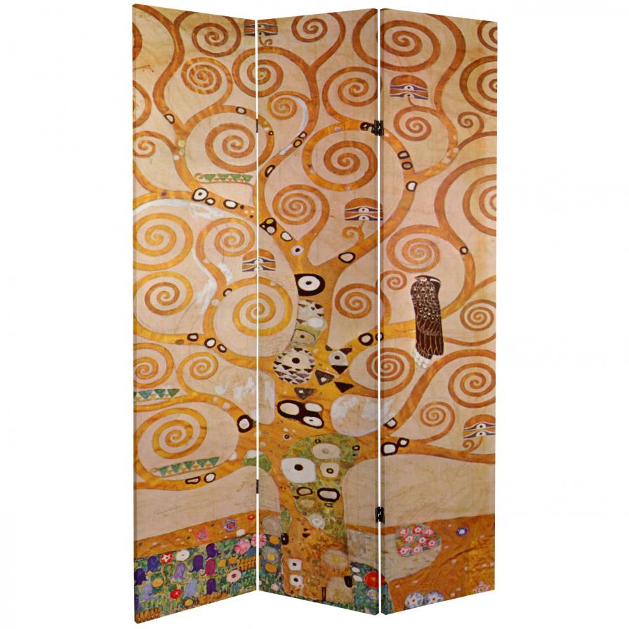 6 ft. Tall Works of Klimt Room Divider - The Kiss/Tree of Life