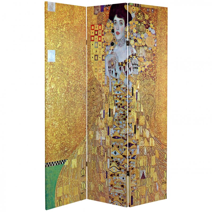 6 ft. Tall Works of Klimt Room Divider - Bloch-Bauer/Three Ages of Woman