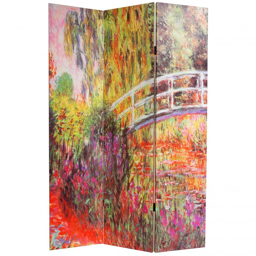 6 ft. Tall Works of Monet Canvas Room Divider