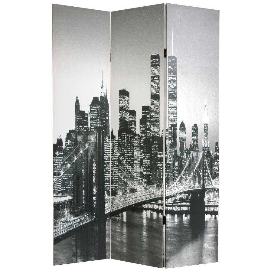 6 ft. Tall New York Scenes Room Divider