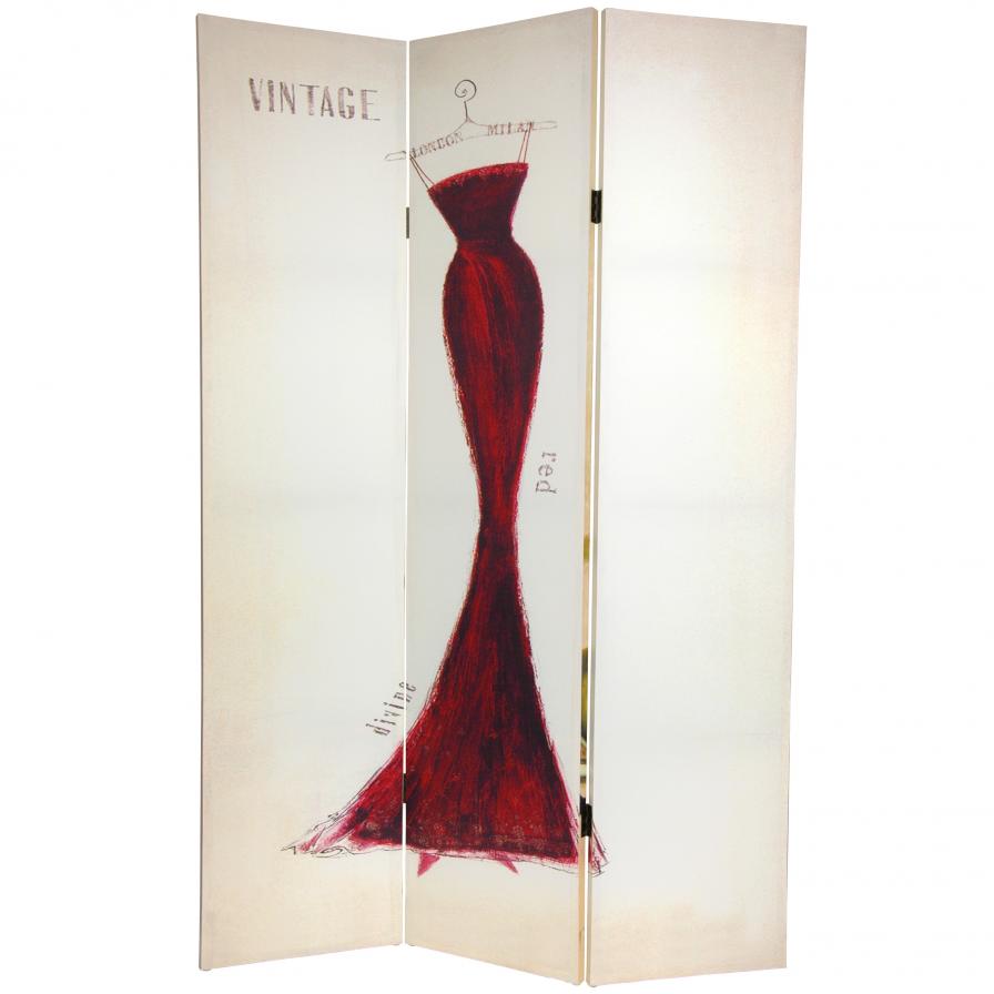 6 ft. Tall Vintage Weekend Canvas Room Divider - Paris 6 ft. Tall Vintage Weekend Canvas Room Divider - Paris