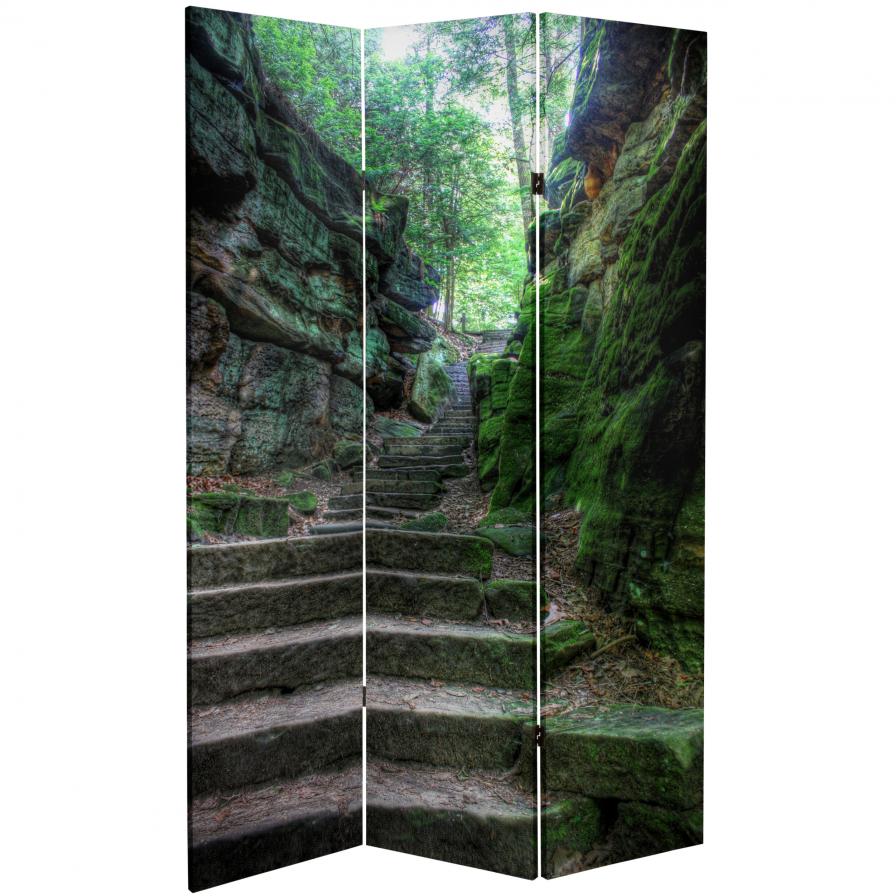 6 ft. Tall Double Sided Trail of Joy Canvas Room Divider