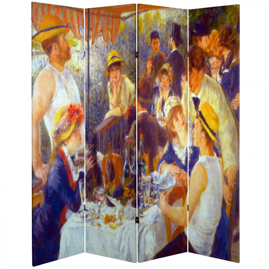 6 ft. Tall Works of Renoir Room Divider - The Seine/The Luncheon