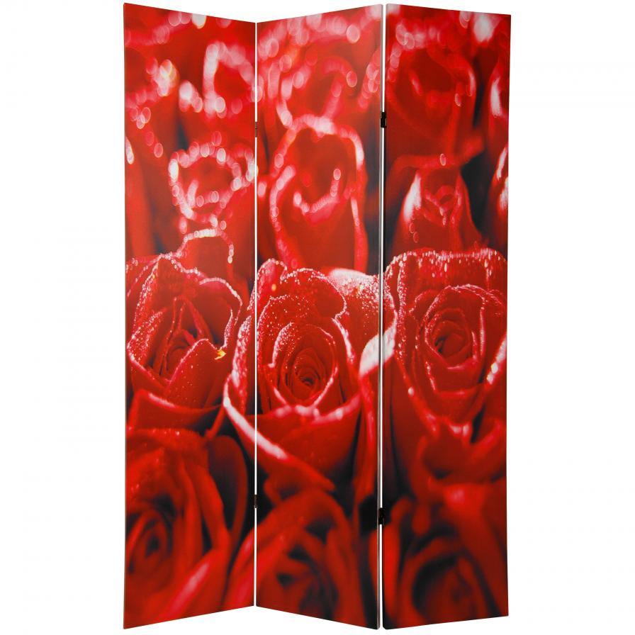 6 ft. Tall Double Sided Bouquet of Roses Room Divider