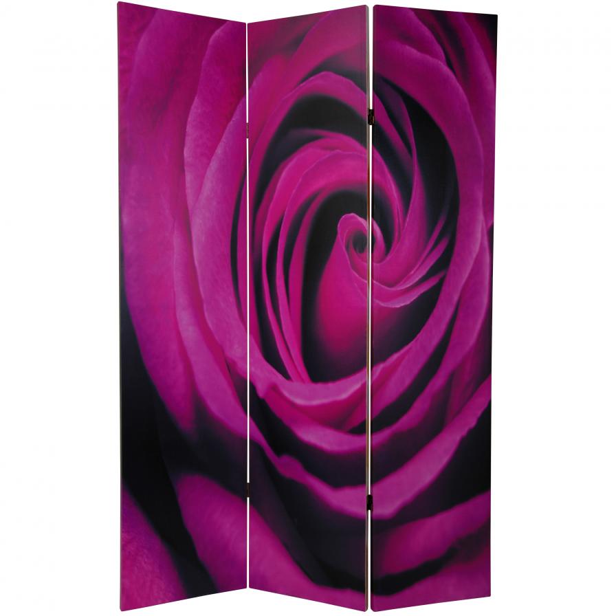 6 ft. Tall Double Sided Roses Room Divider