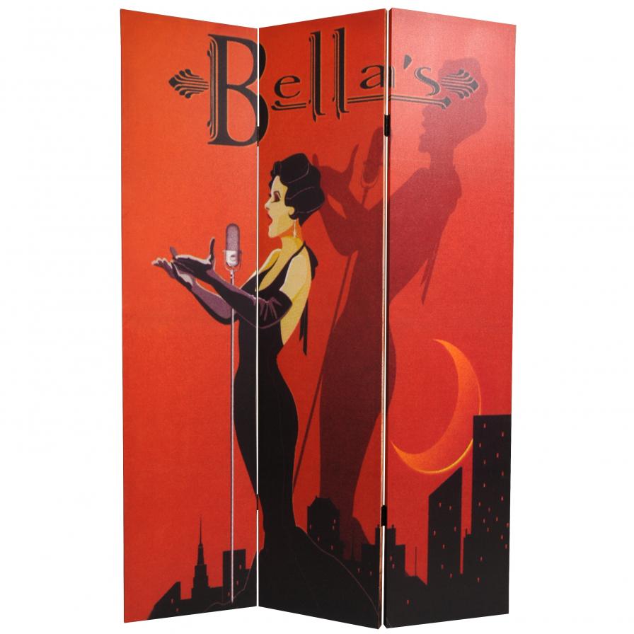 6 ft. Tall Mannequin and Singer Canvas Room Divider 6 ft. Tall Mannequin and Singer Canvas Room Divider