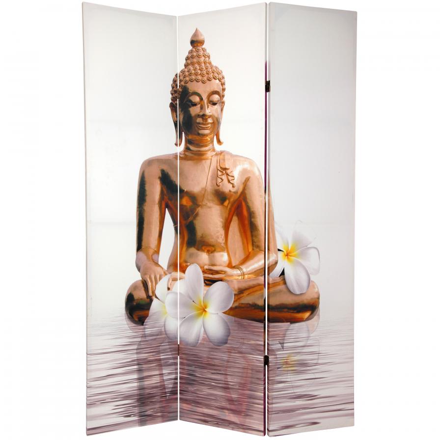 6 ft. Tall Double Sided Thai Buddha Room Divider