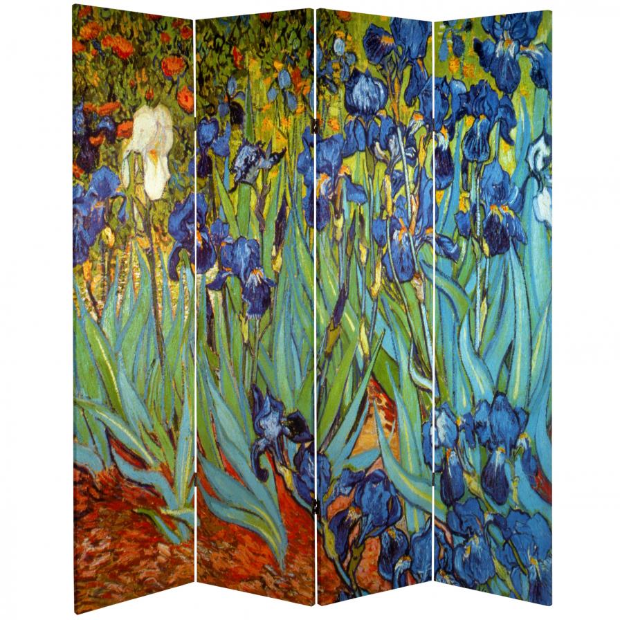 6 ft. Tall Works of Van Gogh Room Divider - Irises/Starry Night Over Rhone 6 ft. Tall Works of Van Gogh Room Divider - Irises/Starry Night Over Rhone