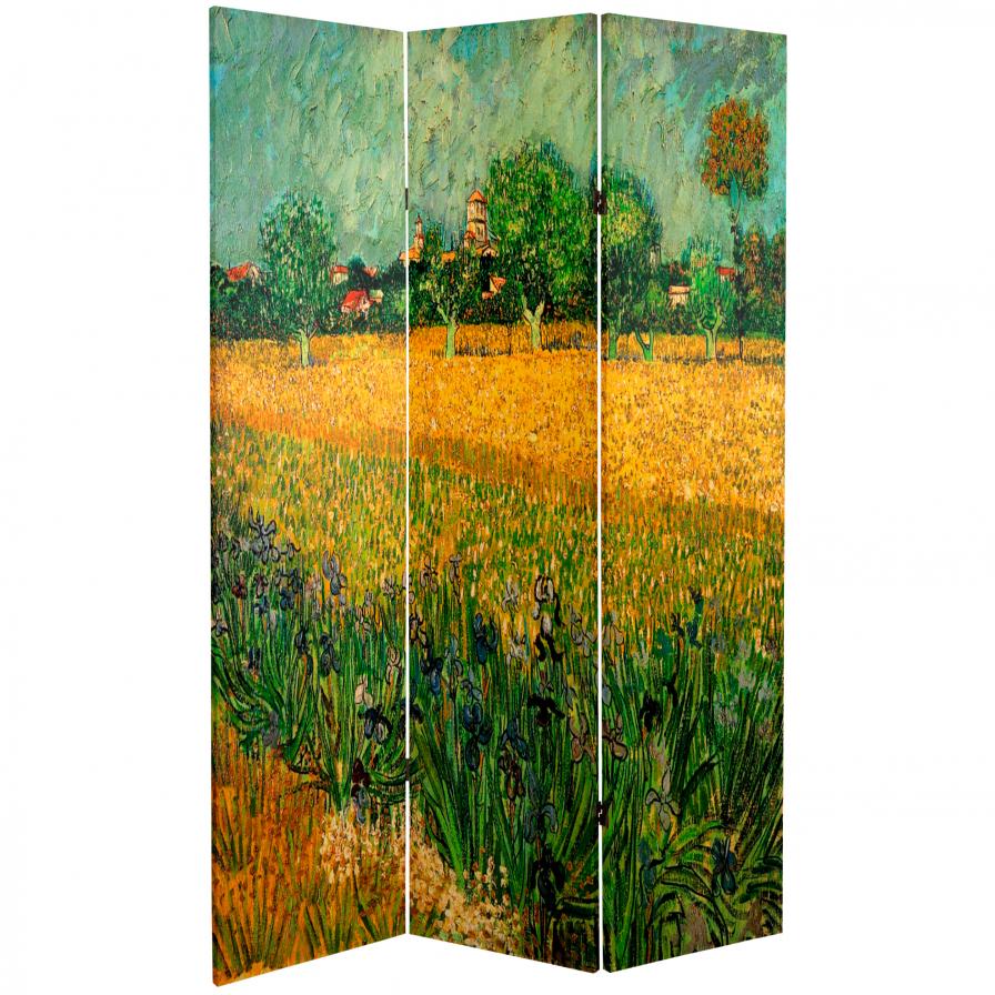 6 ft. Tall Works of Van Gogh Room Divider - Cafe Terrace/View of Arles